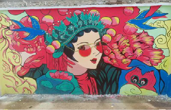 元江墙体彩绘-网红墙