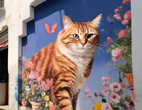 元江自己绘制有个性的手绘墙