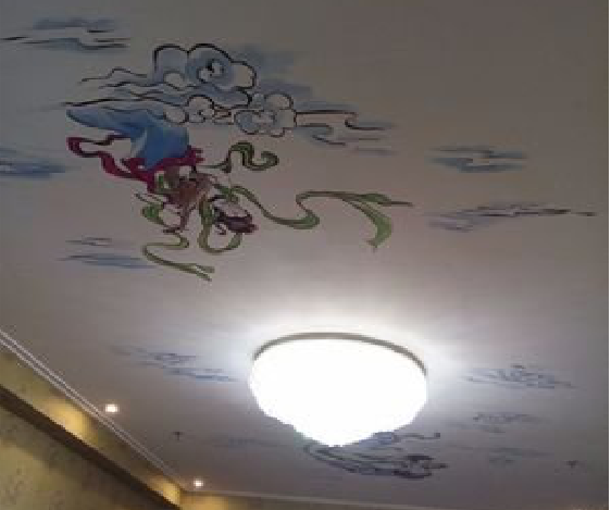 元江如何快速绘制天花板上的手绘墙？