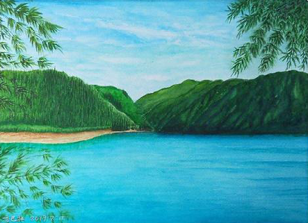 元江在墙绘中，如何绘画绿水青山？