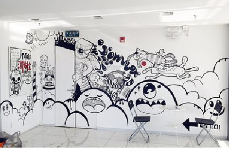 元江手绘墙并非传统涂鸦。